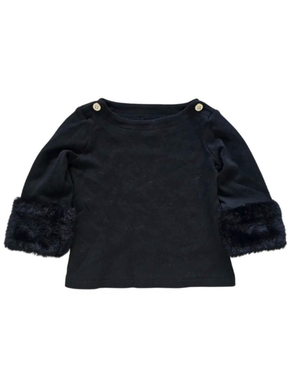JANIE AND JACK Faux Fur Trim Top Shirt Holiday Toddler 18-24 Months Girl